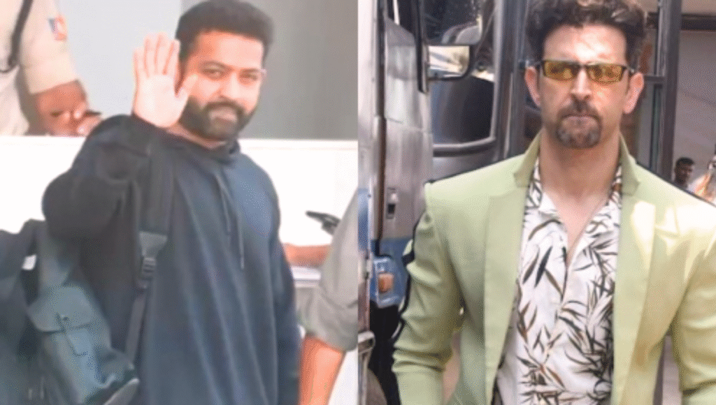 Hrithik Roshan sends colorful Naatu Naatu billboard to Jr NTR in Hyderabad as part of War 2 promotional face-off
