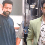 Hrithik Roshan sends colorful Naatu Naatu billboard to Jr NTR in Hyderabad as part of War 2 promotional face-off.